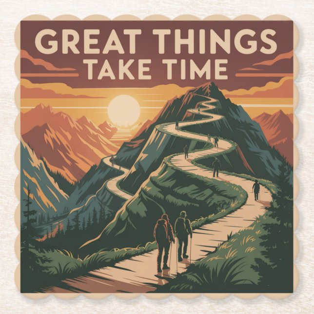 Great Things Take Time Untersetzer (Vorderseite)