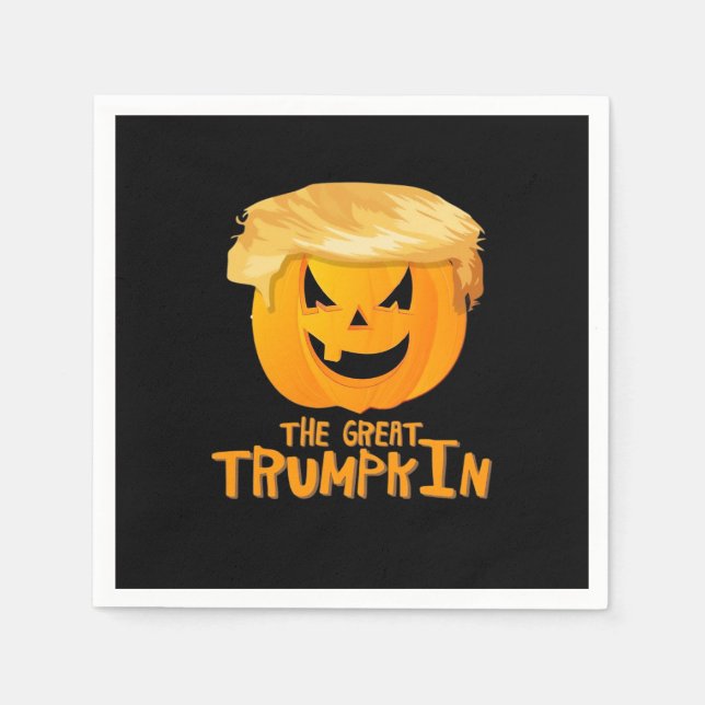 Great Trumpkin Funny Halloween Serviette (Vorderseite)