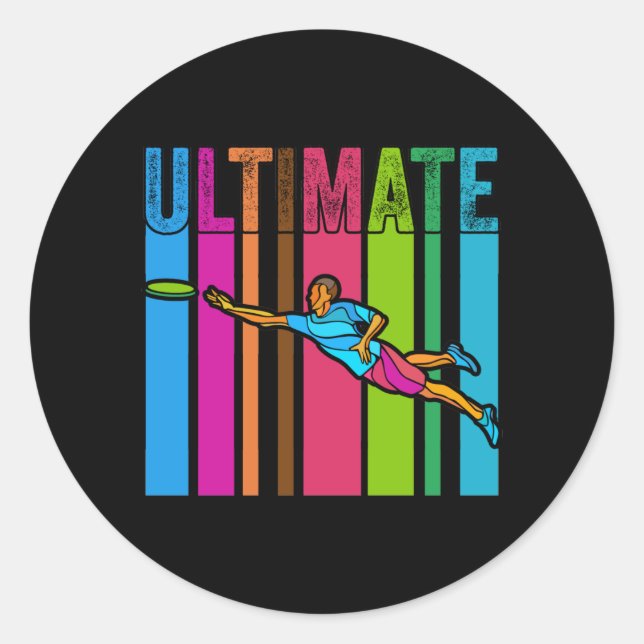 Great Ultimate Frisbee Motif Geschenk Runder Aufkleber (Vorderseite)