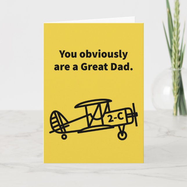 Great Vater Flugzeug 2-C-Familie Karte (Vorderseite)