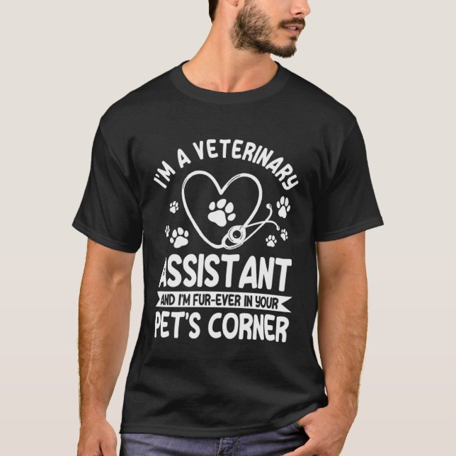 Great Veterinary Assistant Saying Animal Caretaker T-Shirt (Vorderseite)