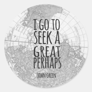 Great Vielleicht Sticker Design John Green Zitat