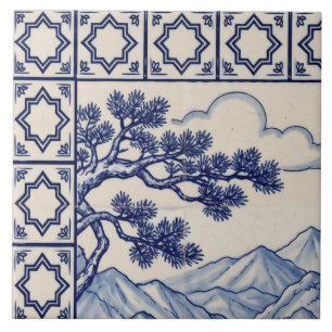 Great Wall Azulejo-Muralfliese 1 von 6 oben links Fliese