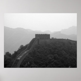 Great Wall B&W Poster