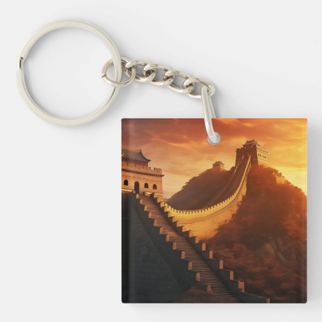 Great Wall of China Sunset - Majestic Schlüsselanhänger (Vorderseite)