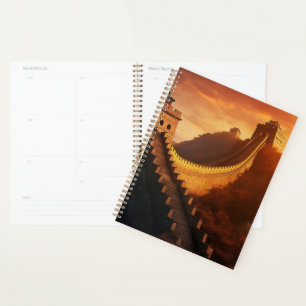 Great Wall of China Sunset Planner - Majestic Asia Planer