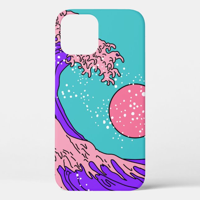 Great Wave in Vaporwave Pop Art Style. Ansicht auf Case-Mate iPhone Hülle (Rückseite)
