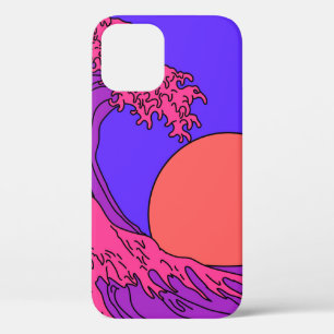 Great Wave in Vaporwave Pop Art Style. Ansicht auf Case-Mate iPhone Hülle