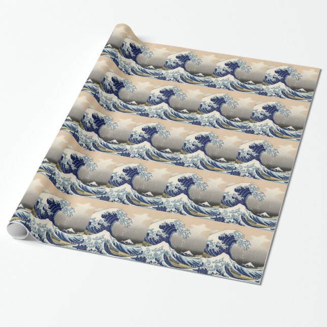 Great Wave Kanagawa japanisches Gemälde Geschenkpapier (Ungerollt)
