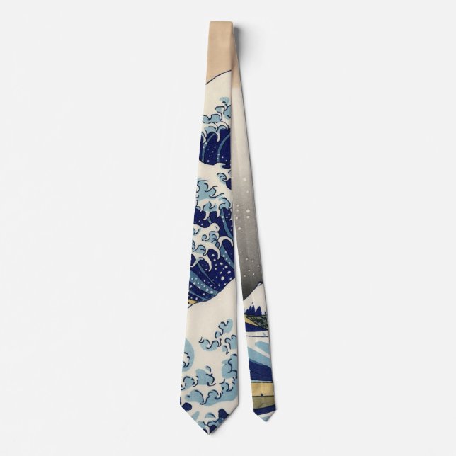 Great Wave Kanagawa japanisches Gemälde Krawatte (Vorderseite)