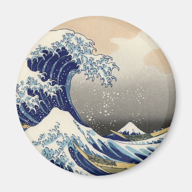 Great Wave Kanagawa japanisches Gemälde Magnet (Vorne)