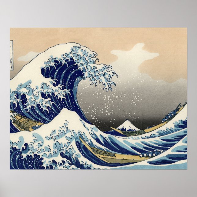 Great Wave Kanagawa japanisches Gemälde Poster (Vorne)