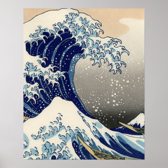 Great Wave Kanagawa japanisches Gemälde Poster (Vorne)