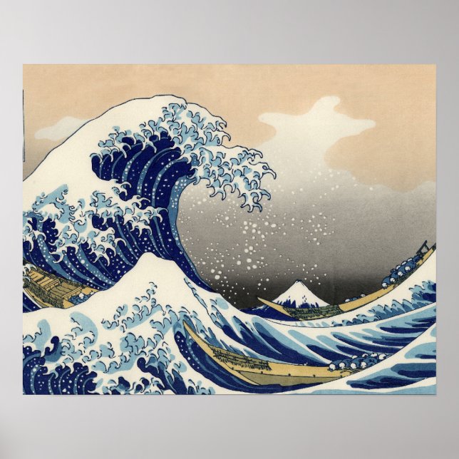 Great Wave Kanagawa japanisches Gemälde Poster (Vorne)