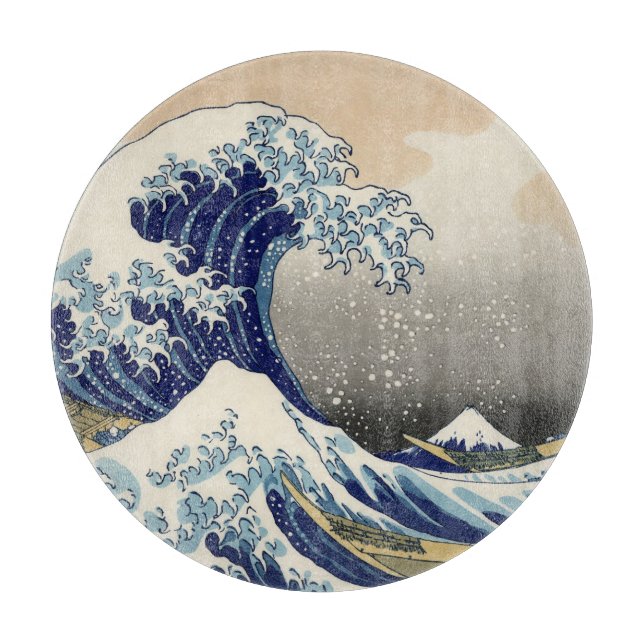 Great Wave Kanagawa japanisches Gemälde Schneidebrett (Vorderseite)