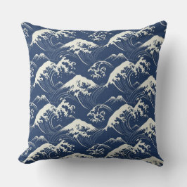 Great Wave Mandala – Seamless Japanese-Inspired Oc Kissen