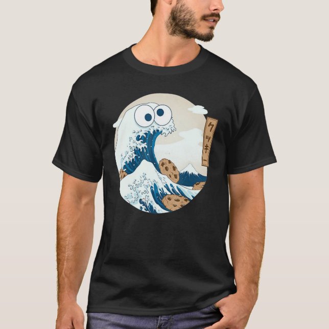 Great Wave Off Kanagawa Cookiegawa Japanese Aesthe T-Shirt (Vorderseite)