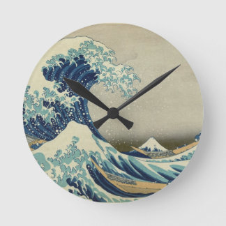 Great Wave off Kanagawa - Hokusai Runde Wanduhr