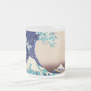 Great Wave Off Kanagawa Japanisch Vintage Kunst Mattglastasse