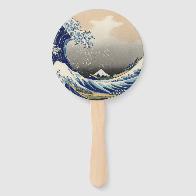Great Wave Off Kanagawa & Mount Fuji Japan Sea Fächer (Vorderseite)
