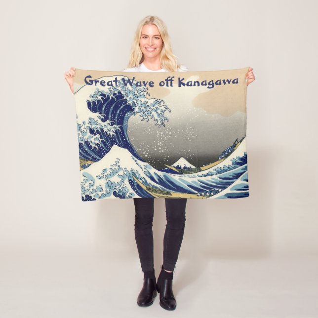Great Wave Off Kanagawa & Mount Fuji Japan Sea Fleecedecke (Beispiel)