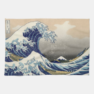 Great Wave Off Kanagawa & Mount Fuji Japan Sea Geschirrtuch