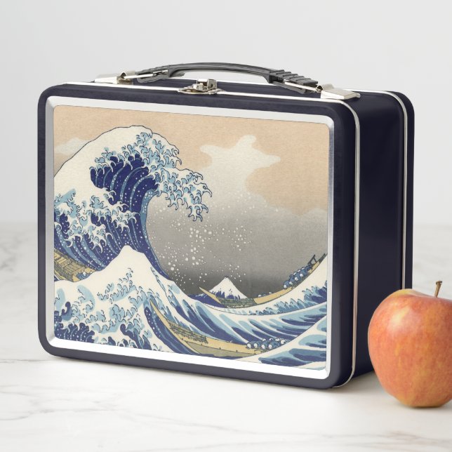 Great Wave Off Kanagawa & Mount Fuji Japan Sea Metall Brotdose (Beispiel)