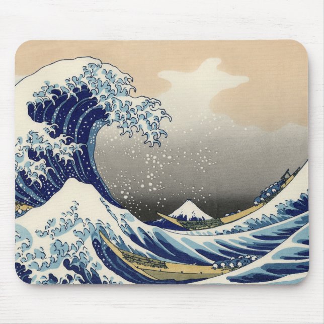 Great Wave Off Kanagawa & Mount Fuji Japan Sea Mousepad (Vorne)