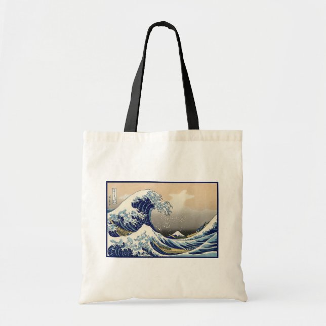Great Wave Off Kanagawa & Mount Fuji Japan Sea Tragetasche (Vorne)