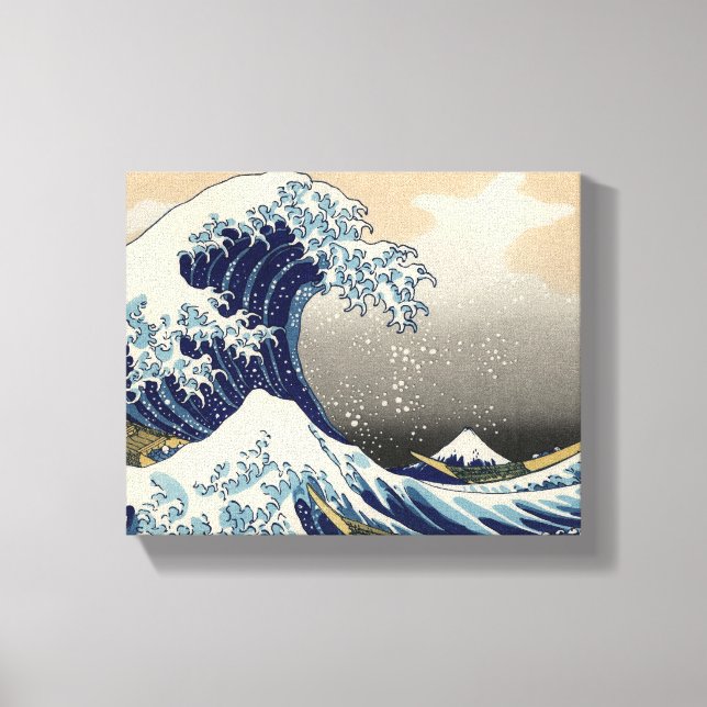 Great Wave Off Kanagawa Orientale Kunstkunst Leinwanddruck (Vorderseite)