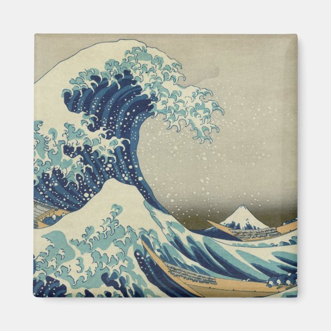 "Great Wave off Kanagawa" von Hokusai magnet (Vorne)