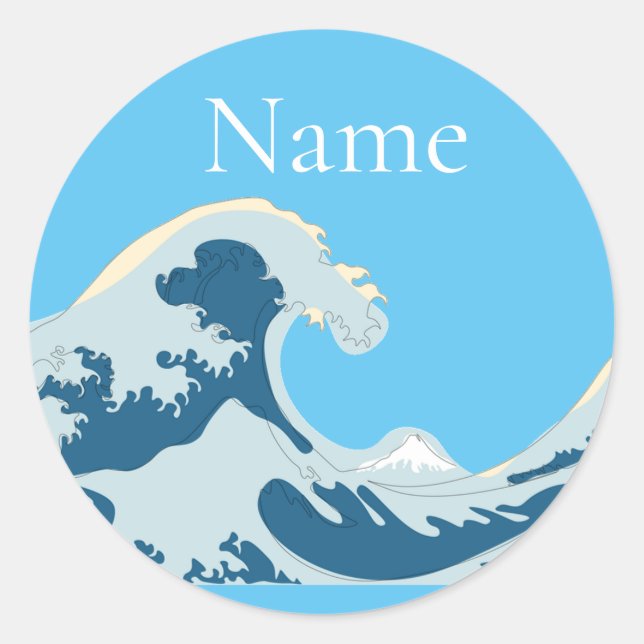Great Wave Thunder_Cove Runder Aufkleber (Vorderseite)