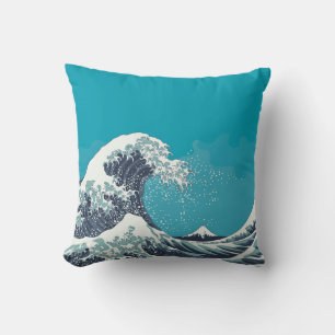 Great Wave und Mount Fuji Vintager japanischer Hol Kissen