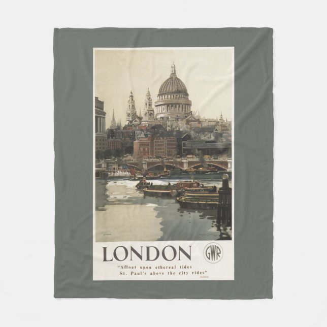 Great Western Bahnst paul Reise-Plakat Fleecedecke (Vorderseite)