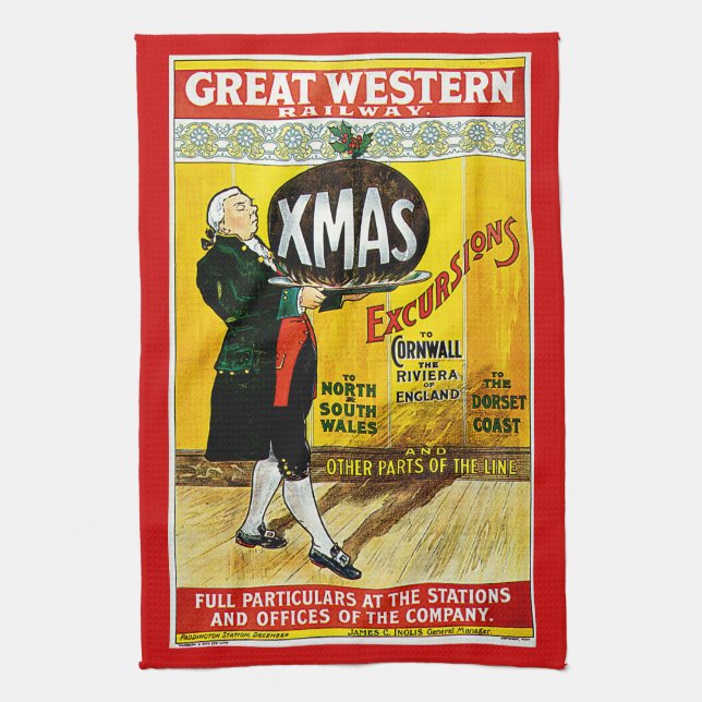 Great Western Bahnweihnachtsexkursionen Küchentuch (Vertikal)