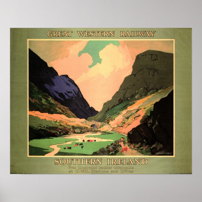Great Western Railway GWR South Ireland Travel Poster (Vorne)
