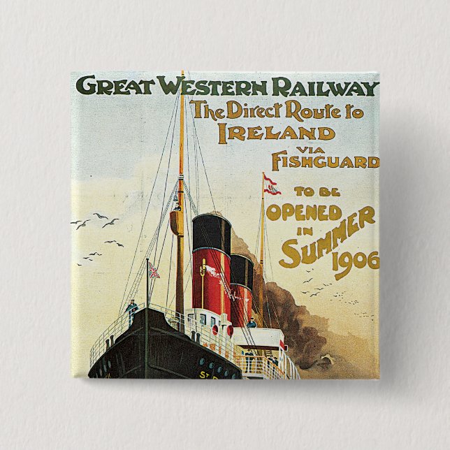 Great Western Railway - To Ireland Button (Vorderseite)