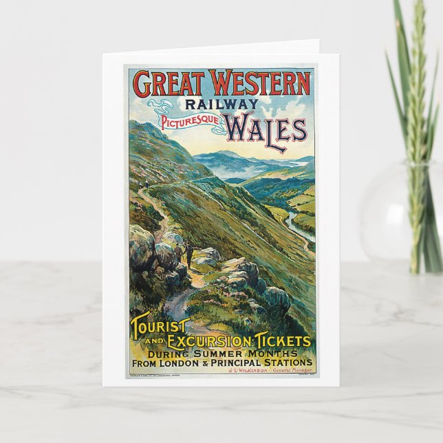 Great Western Railway ~ Wales Karte (Vorderseite)