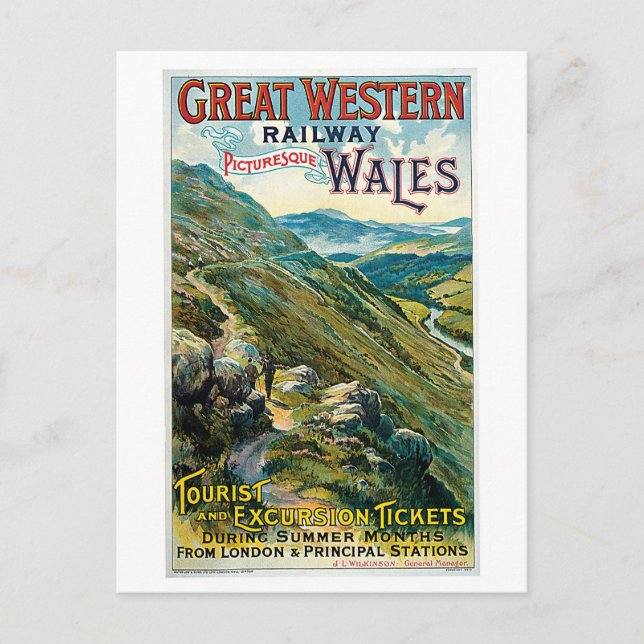 Great Western Railway ~ Wales Postkarte (Vorderseite)