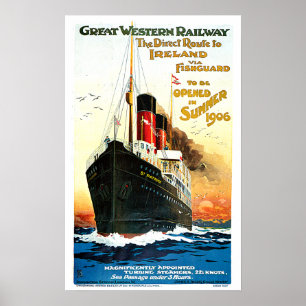 Great Western Schiffs-Vintage Reise-Kunst Poster