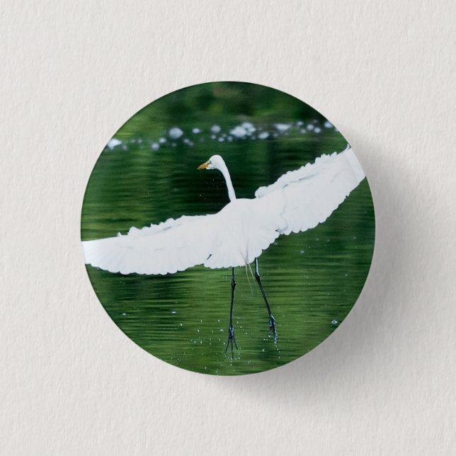 Great White Egret Button (Vorderseite)