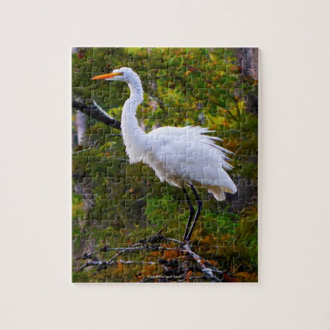 Great White Egret Floride Jigsaw Puzzle (Vertical)