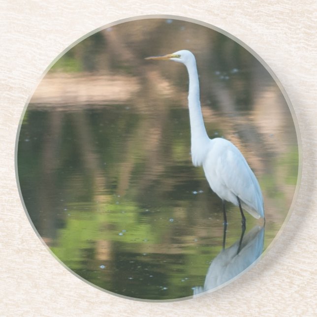 Great White Egret Getränkeuntersetzer (Vorne)