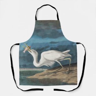 Great White Heron Audubon Bird Wildlife Painting Schürze