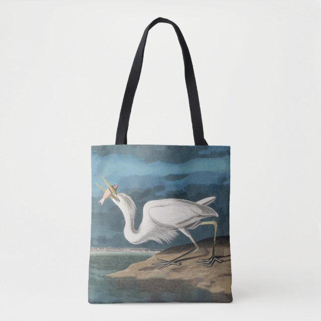 Great White Heron Audubon Bird Wildlife Painting Tasche (Vorderseite)
