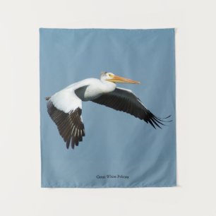 Great White Pelican Tapestation Wandteppich