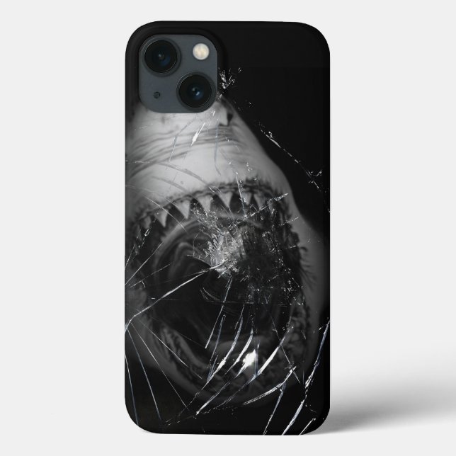 Great white shark attack phone cover under ocean (Rückseite)