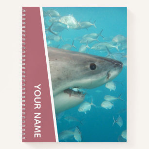 Great White Shark Australia Ocean Theme, Rose Gold Notizbuch