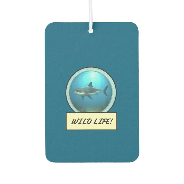 Great White Shark Blue Auto/Truck Air Freshener Autolufterfrischer (Vorderseite)