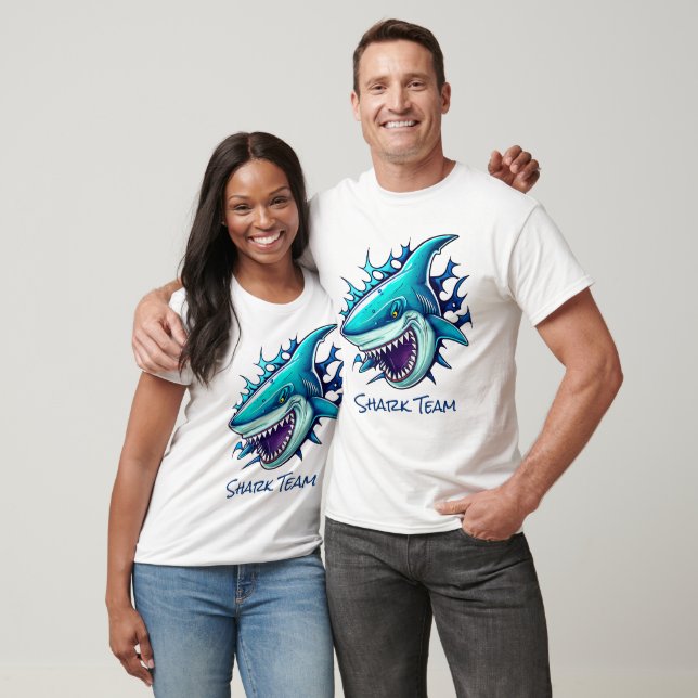 Great White Shark Cartoon T-Shirt (Unisex)